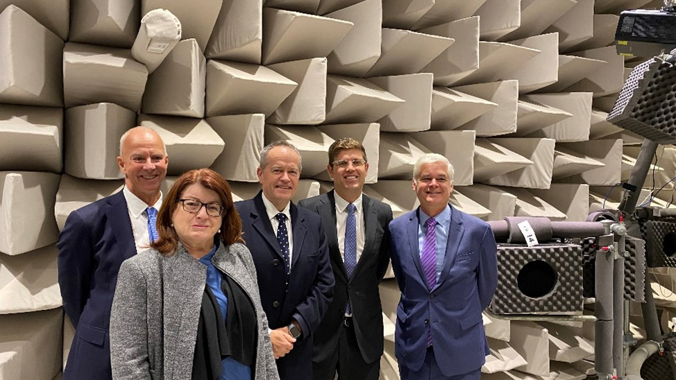 Left to Right: Kim Terrell; Elizabeth Crouch AM; Hon Bill Shorten MP, Minister for NDIS and Government Services; Jerome Laxale MP, Member for Bennelong; & Dr Brent Edwards. 