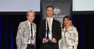 Pro-Vice Chancellor (Research, Innovation and Enterprise), Professor Dan Johnson accepted the Award.